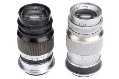 Lot 14 - A Pair of Leitz Wetzlar Elmar f/4 9cm Lenses