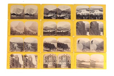 Lot 97 - Adolphe Braune, 40 Stereoscards of Switzerland