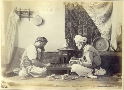 Lot 4 - A 19th Century Print of Chess Players