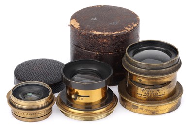 Lot 720 - A Group of Small Brass Lenses