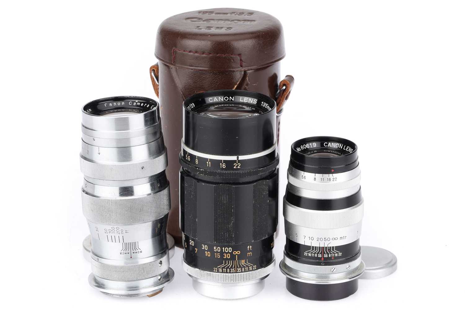 Lot 24 - A Group of Canon L39 Lenses