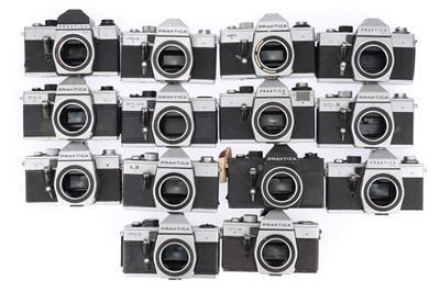 Lot 129 - A Tray of Praktica 35mm SLR Cameras
