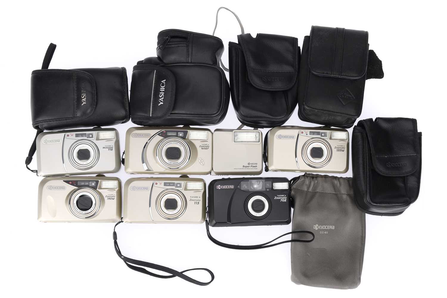 Lot 62 - A Selection of Yashica Zoomate 35mm Compact Cameras