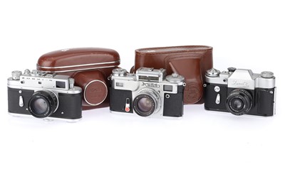 Lot 243 - A Group of Soviet 35mm Cameras