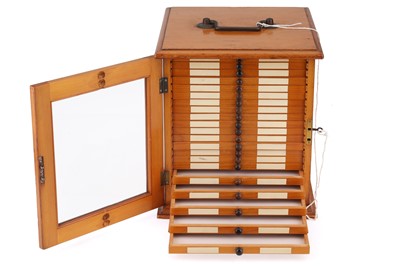 Lot 966 - 19th Century Microscope Slide Cabinet