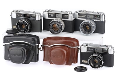 Lot 76 - Four Yashica 35mm Rangefinder Cameras