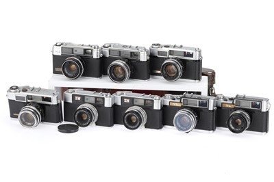 Lot 87 - Eight Yashica 35mm Rangefinder Cameras