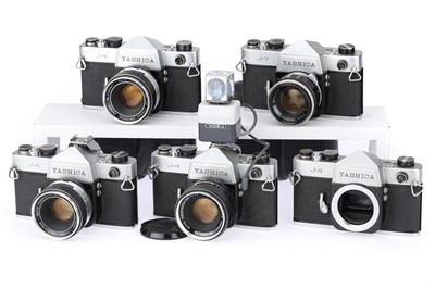 Lot 96 - Five Yashica J-series 35mm SLR Cameras