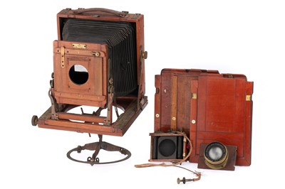 Lot 384 - A Houghton "Victo" Mahogany Half Plate Camera