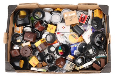 Lot 576 - ꩜ A Large Selection of Camera Filters and Lens hoods
