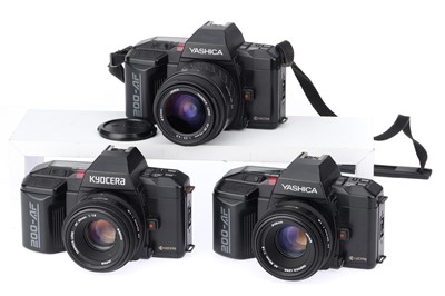 Lot 124 - Three Yashica / Kyocera 200-AF 35mm SLR Cameras