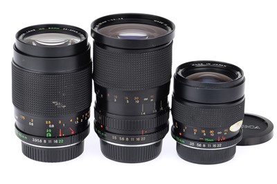 Lot 137 - Three Yashica ML Zoom Series Camera Lenses