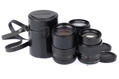 Lot 143 - Three Variations of Yashica Lens ML 135mm f/2.8 Camera Lenses