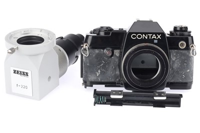 Lot 201 - A Contax 137 MD Quartz 35m SLR Camera & Zeiss Microscope Adapter