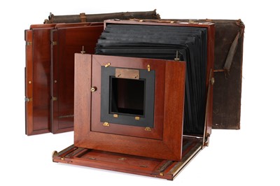 Lot 397 - A Mahogany 12x15 inch Camera