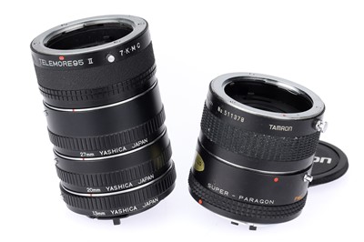 Lot 50 - Three Yashica C/Y Mount Extension Tubes & Third Party Tele Converters