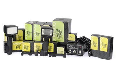 Lot 237 - Three Contax Real Time Flash 540 Flash Guns & a Large Selection of Accessories