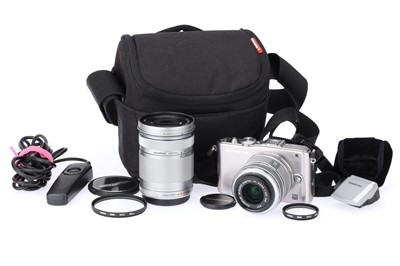 Lot 309 - An Olympus PEN Lite E-PL3 MFT Digital Mirrorless Camera Outfit