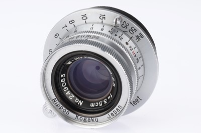 Lot 9 - A Nippon Kogaku W-Nikkor.C 3.5cm f/2.5 Lens