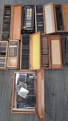 Lot 668 - ꩜ A Large Collection of Magic Lantern Slides in 10 Wooden Boxes