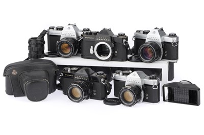 Lot 214 - A Quantity of Asahi Pentax 35mm SLR Cameras