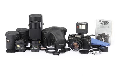 Lot 98 - A Rolleiflex SL35 E 35mm SLR Camera Outfit