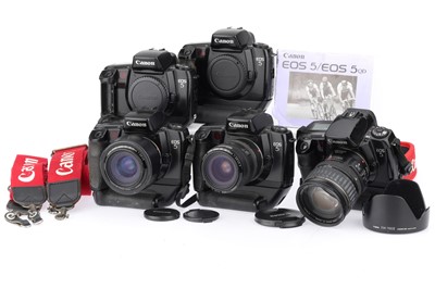 Lot 197 - A Group of Canon EOS 5 35mm SLR Cameras