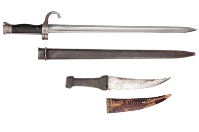 Lot 510 - A French model 1892/15 Bayonet and an Arab Jambiya