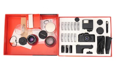 Lot 250 - A Comprehensive Pentax Auto 110 Super Outfit