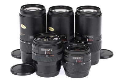 Lot 338 - Five Yashica Auto Focus Camera Lenses