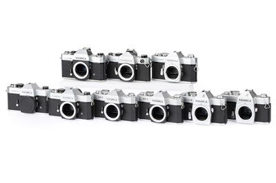 Lot 171 - ꩜ Nine Yashica 35mm SLR Cameras