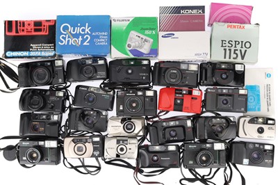 Lot 141 - A Large Selection of Compact 35mm Cameras