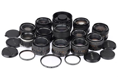 Lot 320 - A Selection of Yashica M42 & C/Y Mount Camera Lenses