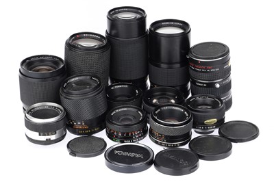 Lot 319 - A Selection of Yashica C/Y Mount Camera Lenses