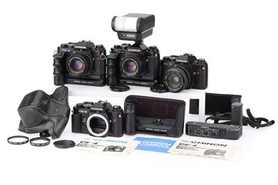 Lot 135 - A Group of Chinon 35mm SLR Cameras