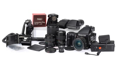 Lot 241 - A Mamiya 645 Pro Medium Format Camera Outfit