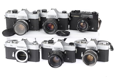 Lot 121 - ꩜ A Group of Yashica TL 35mm SLR Cameras