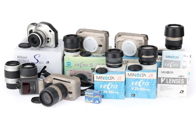 Lot 287 - A Selection of APS Cameras and Lenses