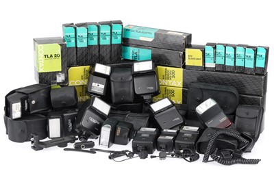 Lot 394 - A Large Collection of Contax / Yashica Flash Guns & Accessories