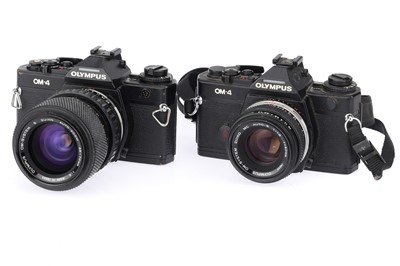 Lot 210 - A Pair of Olympus OM-4 35mm SLR Cameras