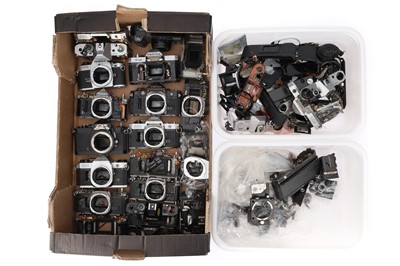 Lot 383 - ꩜ A Large Selection of Predominantly Canon SLR Spare Parts