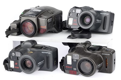 Lot 142 - A Group of Olympus 35mm Bridge Cameras