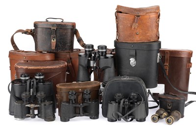 Lot 412 - A Mixed Selection of Binoculars & Binocular Cases
