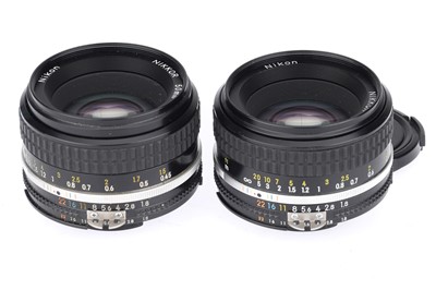 Lot 250 - A Pair of Nikon Ai f/1.8 50mm lenses