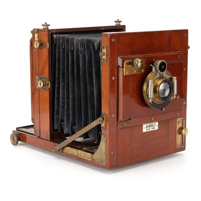 Lot 340 - A Gandolfi Half Plate Mahogany Tailboard Camera