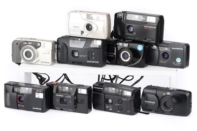 Lot 132 - A Selection of Olympus 35mm Compact Cameras