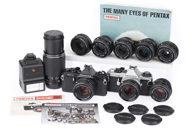 Lot 146 - A Selection of Pentax Cameras & Lenses