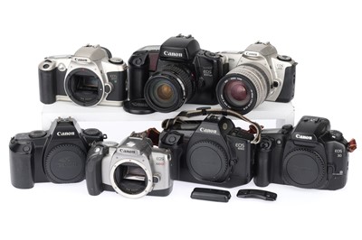 Lot 124 - A Selection of Canon EOS 35mm SLR Cameras
