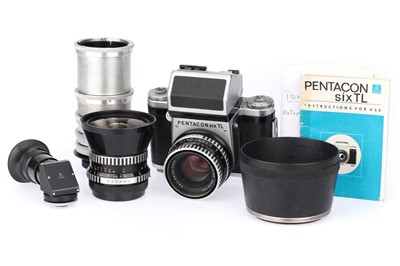 Lot 163 - A Pentacon Six TL Medium Format SLR Camera Outfit