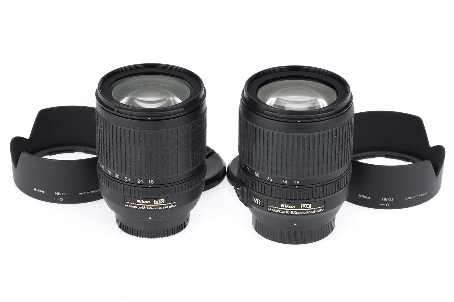 Lot 15 - Nikon Nikkor 18-105mm & 18-135mm Lenses